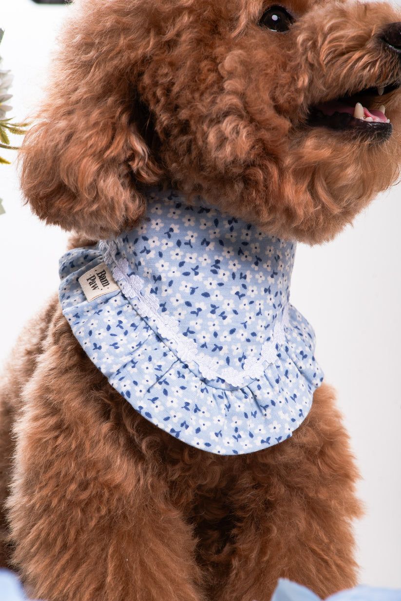 Blue Flower Dog Bandana