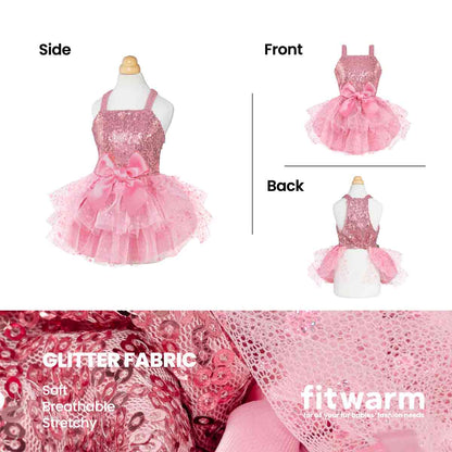 Sparkly Pink Sequin Dog Tutu Dress