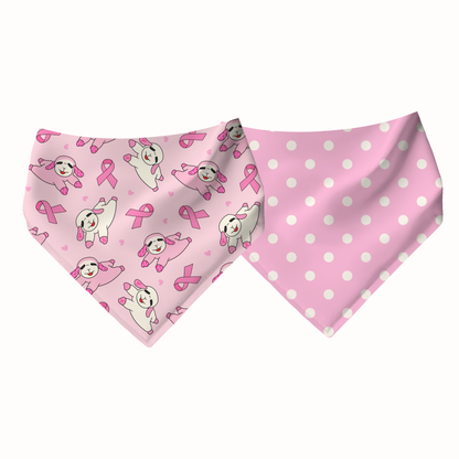 Breast Cancer Pink Lamby Dog Bandana