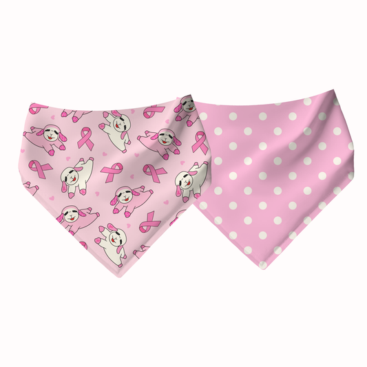 Breast Cancer Pink Lamby Dog Bandana