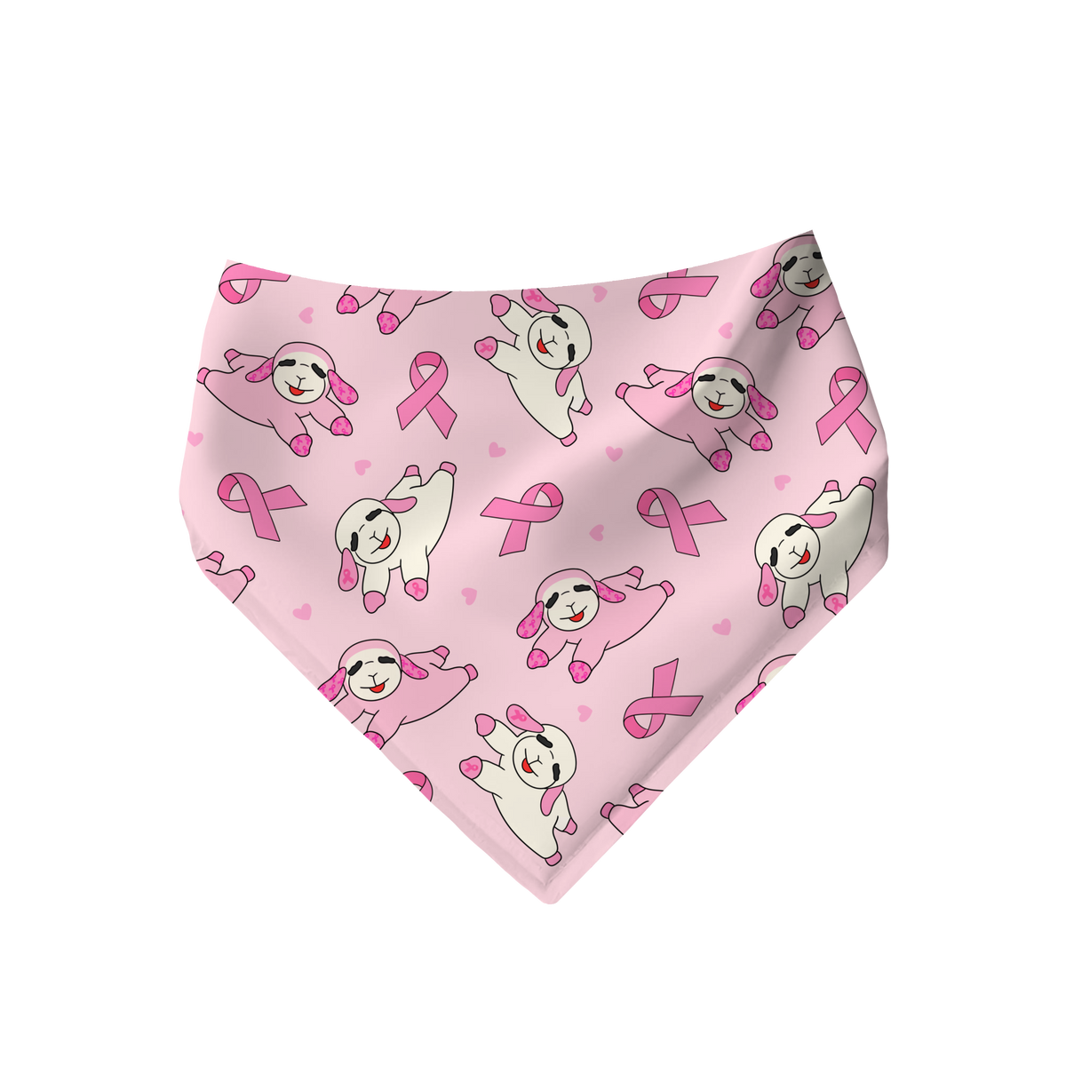 Breast Cancer Pink Lamby Dog Bandana