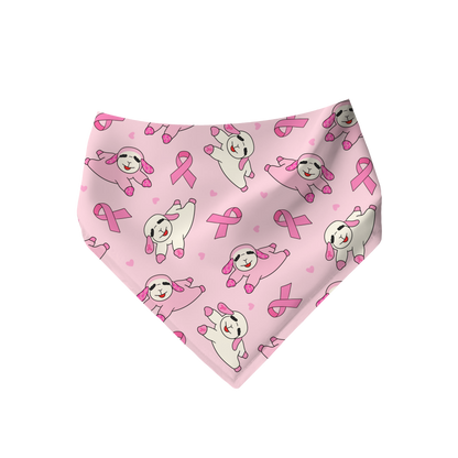 Breast Cancer Pink Lamby Dog Bandana