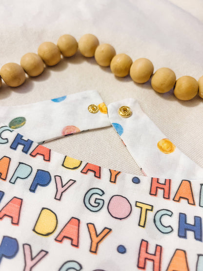 Happy Gotcha Day Reversible Dog Bandana