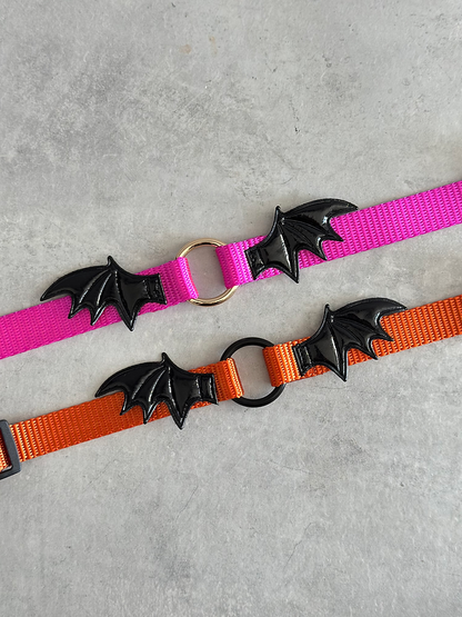 Dog Collar/Necklace - Bat Wings