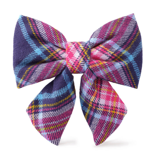 Camilla Plaid Flannel Lady Dog Bow