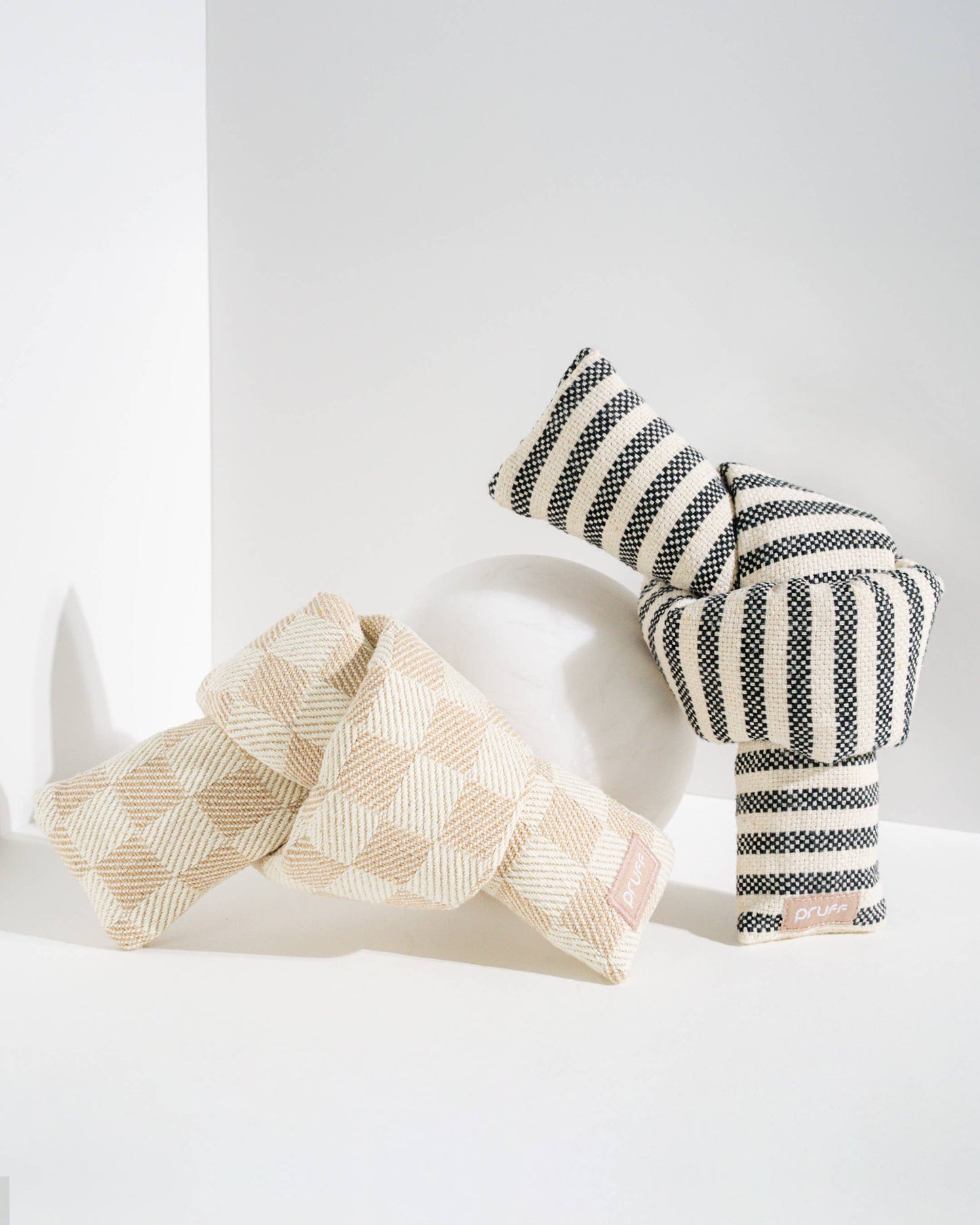 Checkered Knot Plush Dog Toy