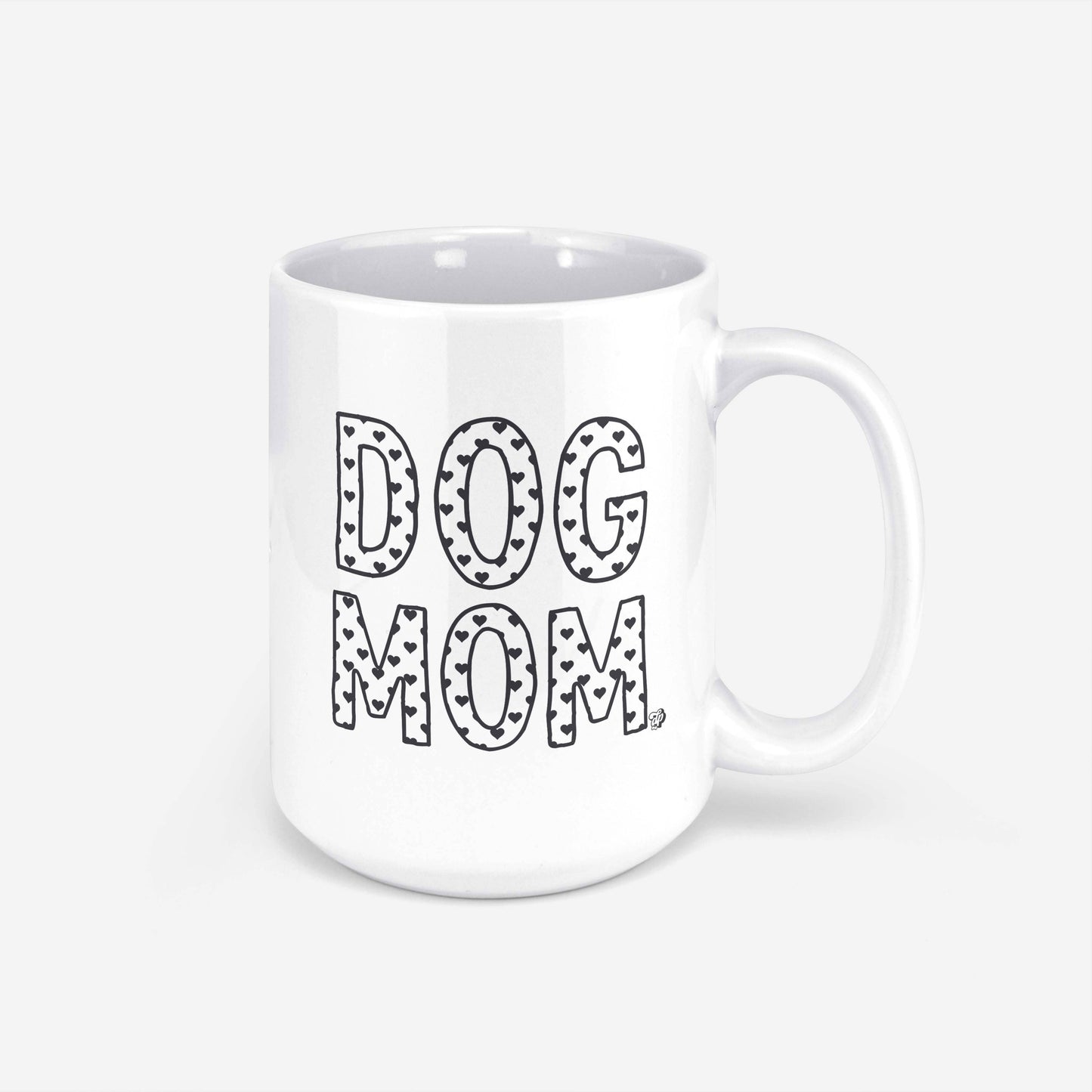 Taza con forma de corazón para mamá perruna: 15 oz