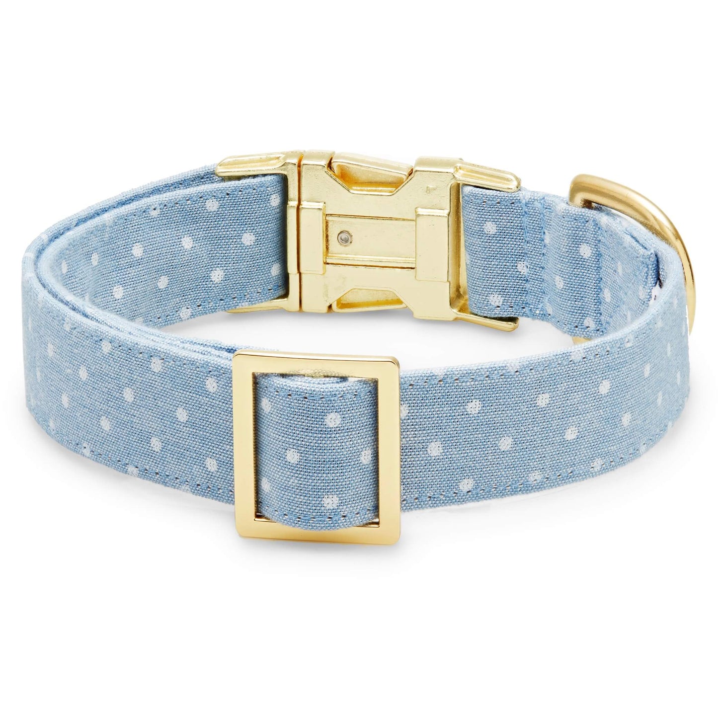 Chambray Dots Dog Collar