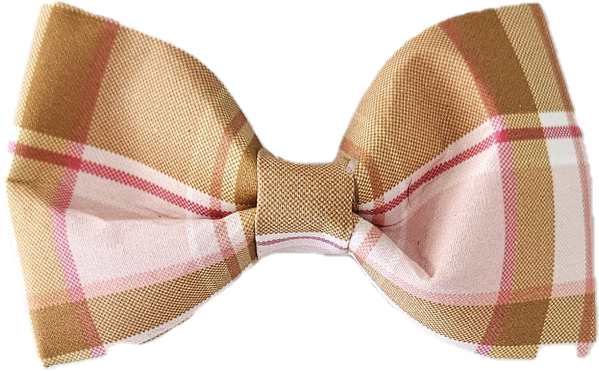 LoveDog Dog Bow Tie - Tan Plaid