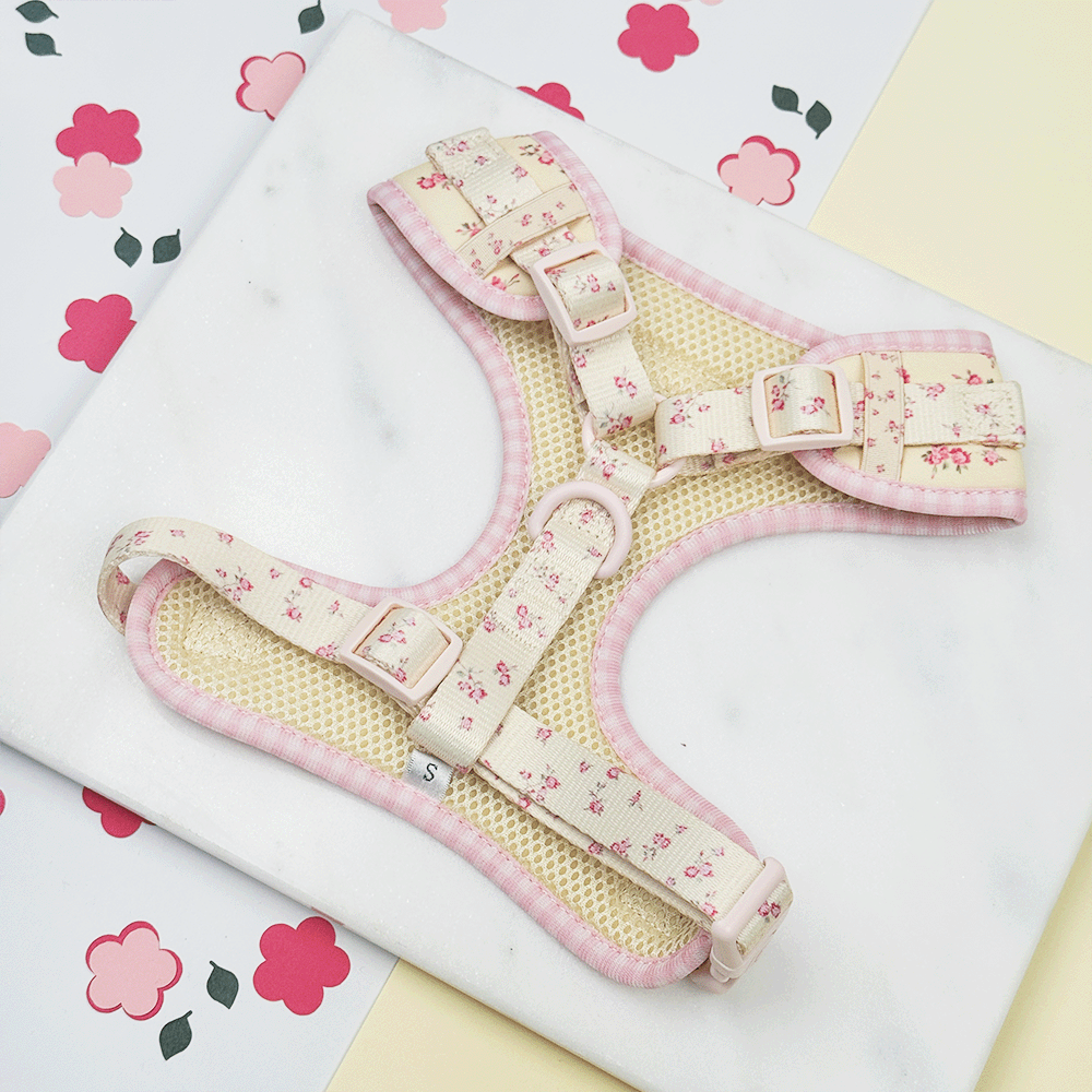 English Rose Adjustable Dog Harness