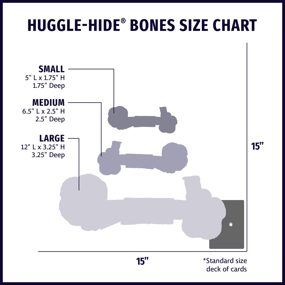 Huggle-Hide® Natural Leather Bone Dog Toy