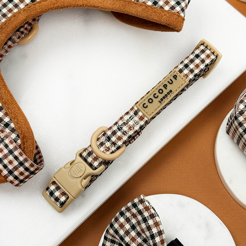 Heritage Check Dog Collar