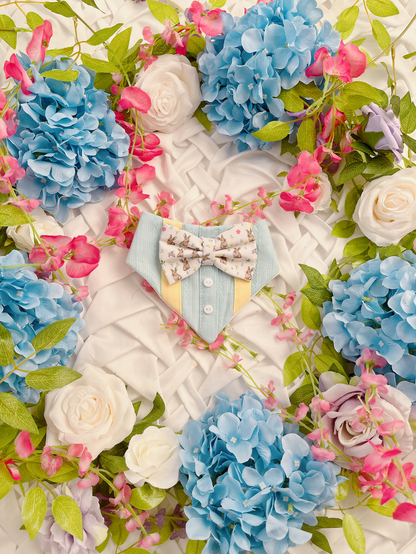 Spring Blue Rabbit Bow Dog Bandana