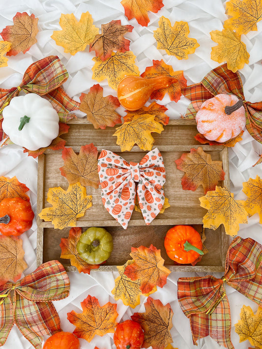 Pumpkin Dog Bow