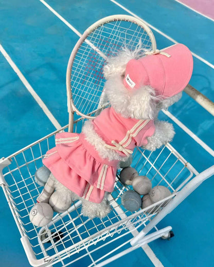 Pink Tennis Outfit 2 Piece Dog Outfit