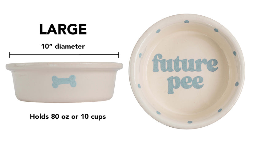 Petware Pottery Dog Bowl - Future Pee