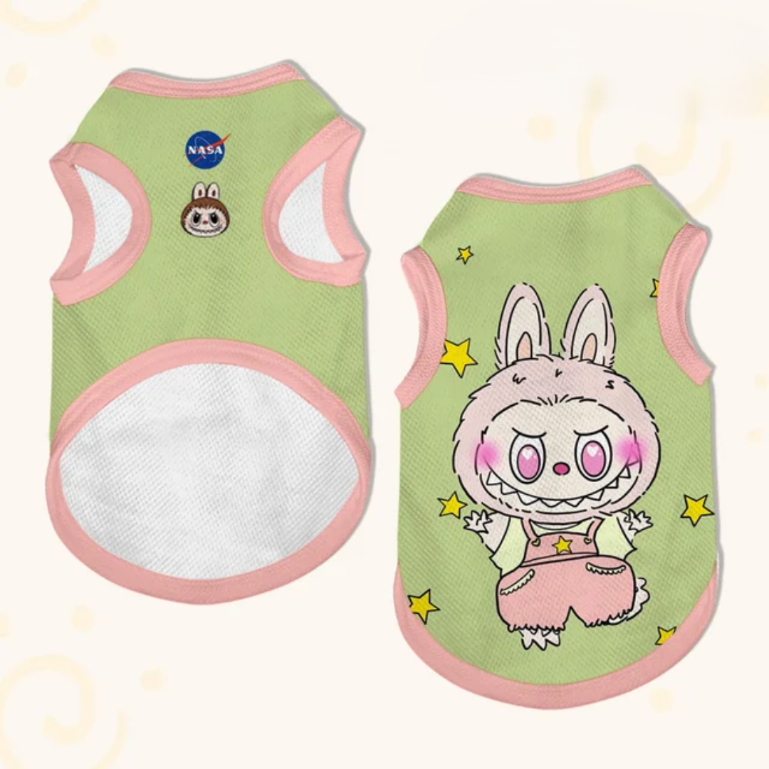 Labubu Green/Pink Dog Shirt