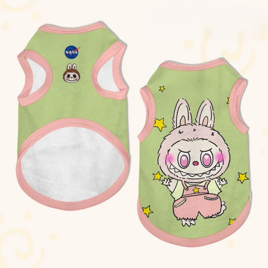 Labubu Green/Pink Dog Shirt