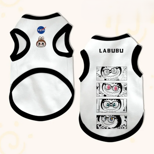 Labubu White/Black Dog Shirt