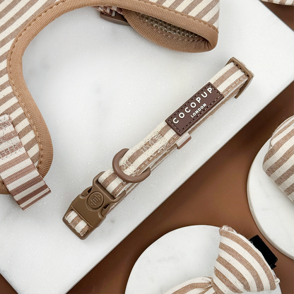 London Linen Stripes Dog Collar