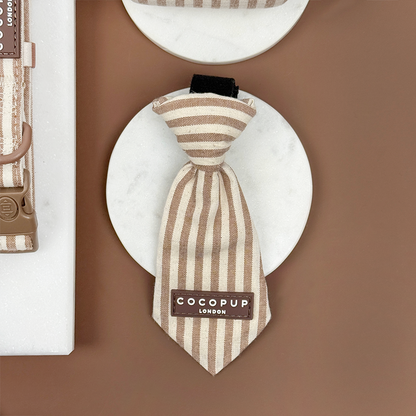 London Linen Stripes Dog Tie