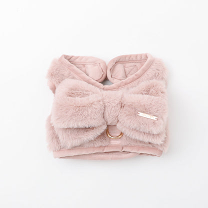 Big Ribbon Fur Harness + Lead Set