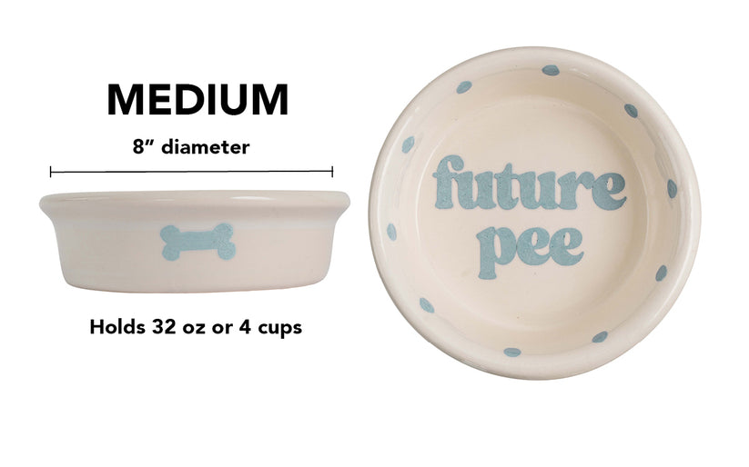Petware Pottery Dog Bowl - Future Pee