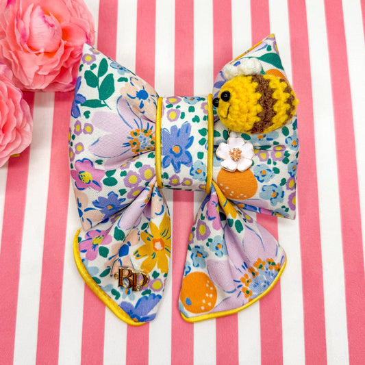 Meant to Bee Sailor Dog Bow