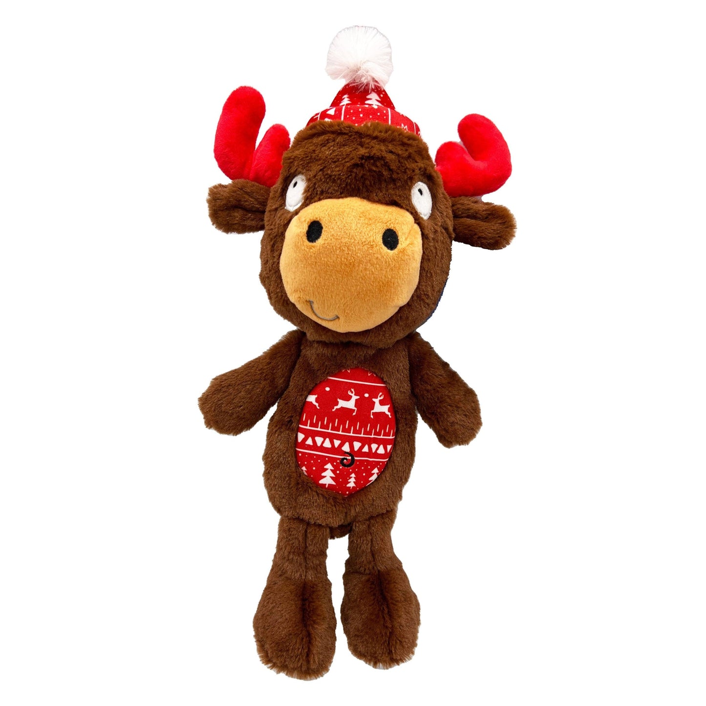 Mistletoe Moose Plush Dog Toy