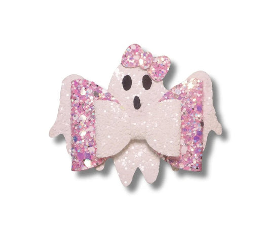 Pink Ghost Dog Bows