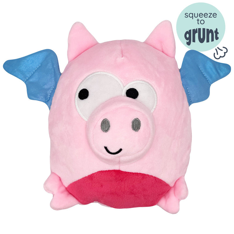 Pudgies Flying Piggasus Plush Dog Toy