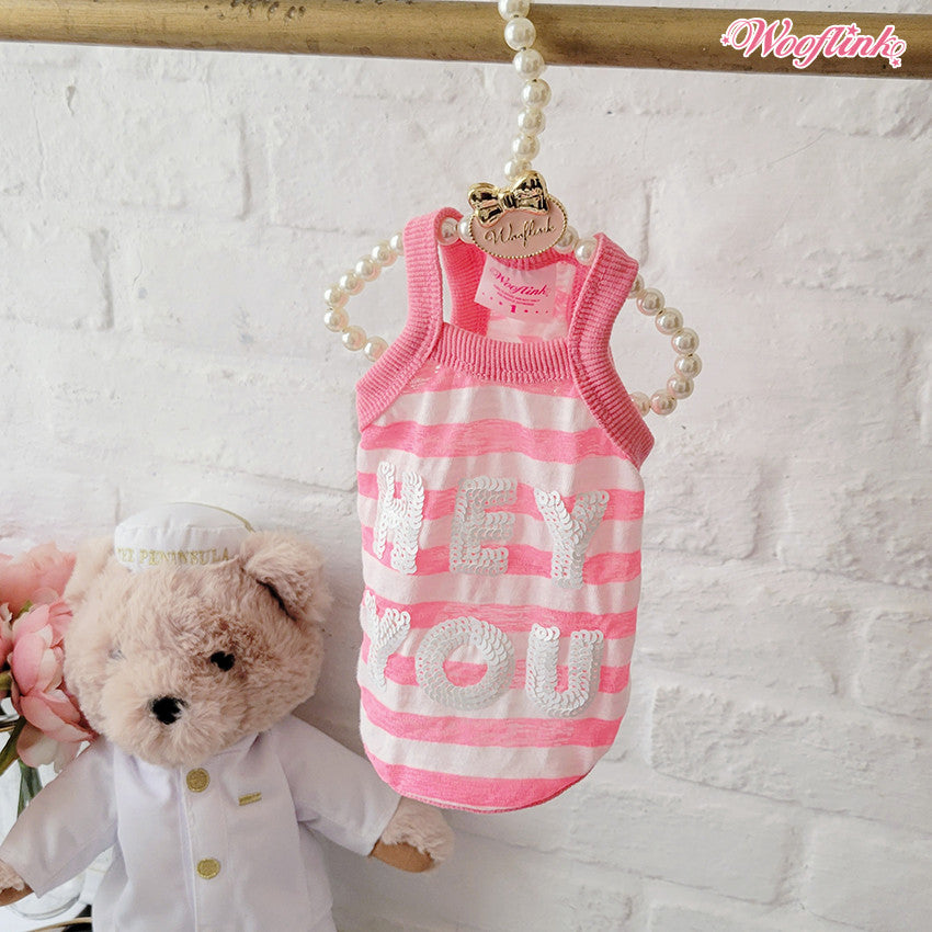 Hey You Dog Tank - Pink