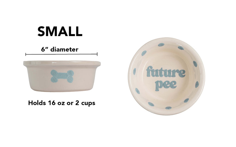 Petware Pottery Dog Bowl - Future Pee