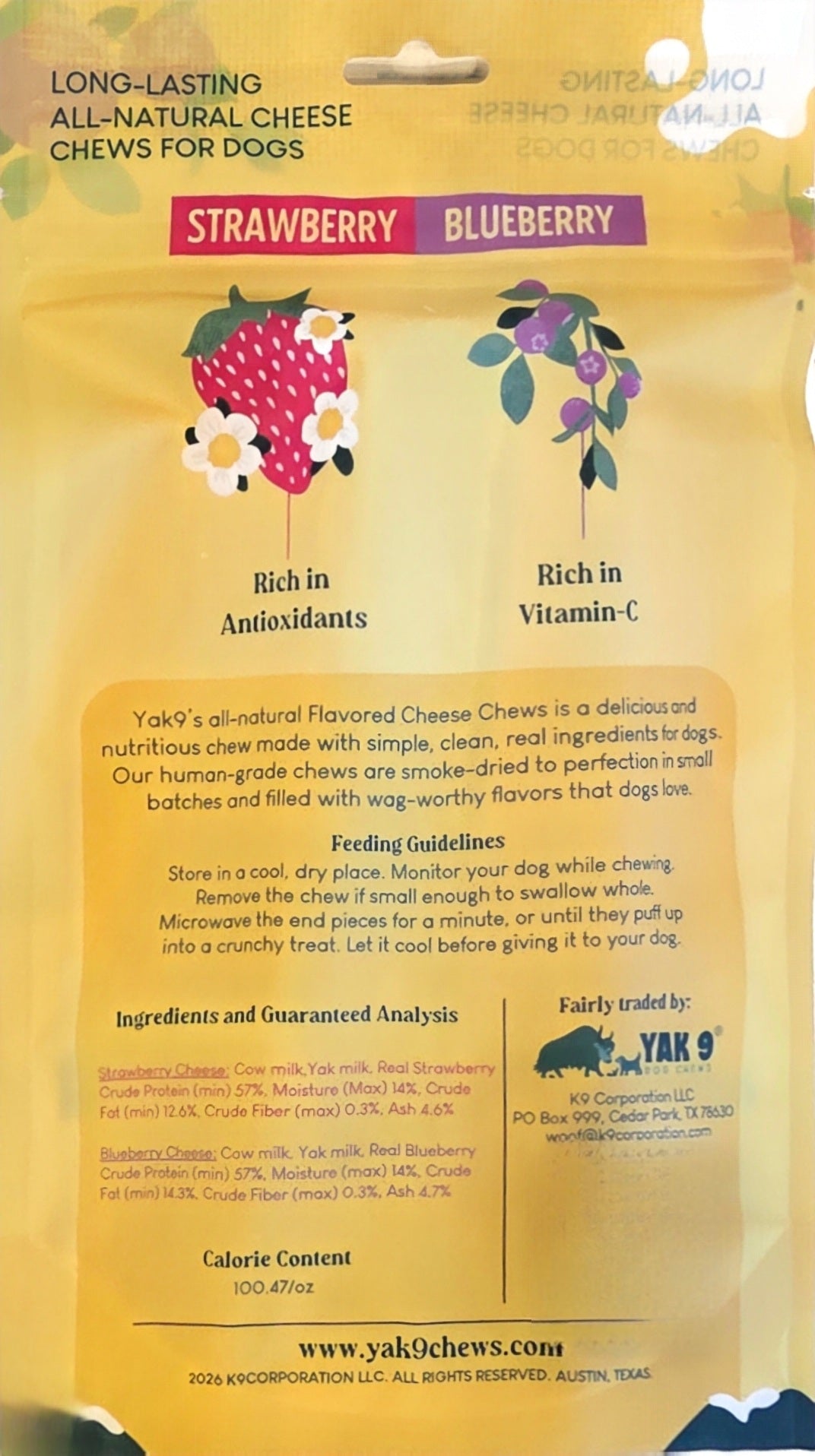 Variety Flavored Yak Cheese Chew for Dogs
