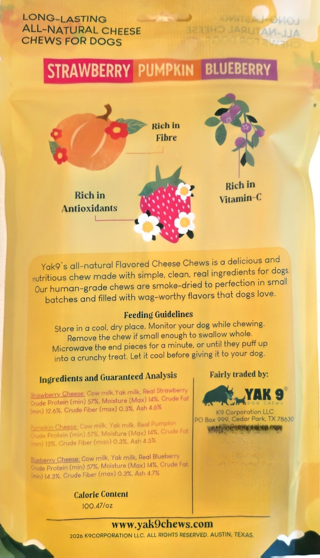 Variety Flavored Yak Cheese Chew for Dogs