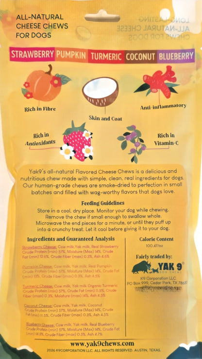 Variety Flavored Yak Cheese Chew for Dogs
