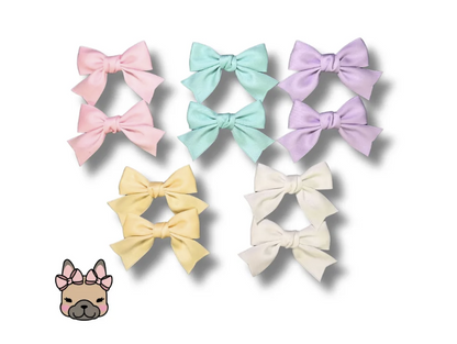 Coquette Double Headband Dog Bows - Pink
