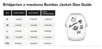 Chaqueta bomber para perros Bridgerton x Maxbone