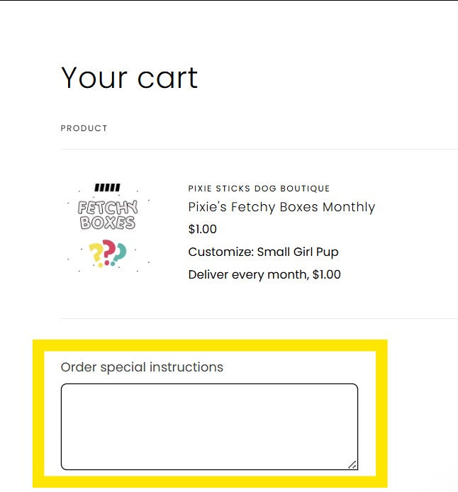 Fetchy Box Monthly Subscription