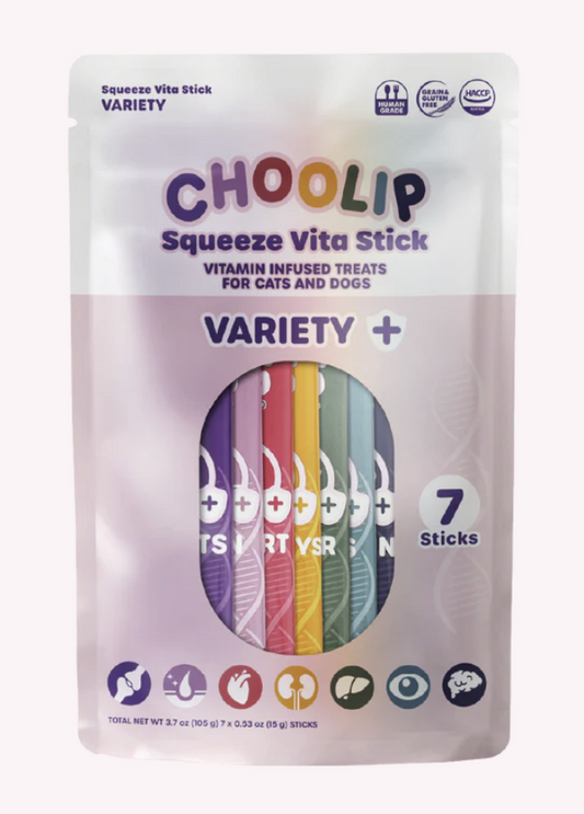 Choolip Squeeze Vita Sticks - Variety 7 Sticks