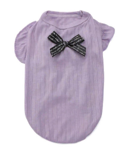 Cute Dog Shirt with Bow - Assorted Colors