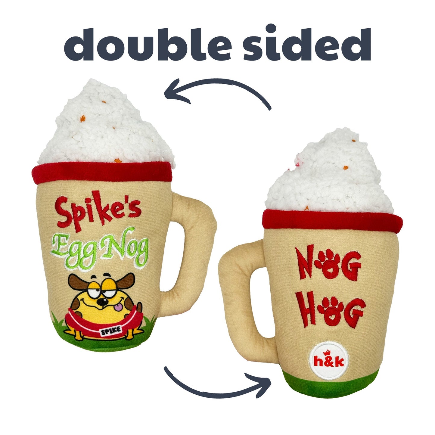 Spike's Egg Nog Plush Dog Toy