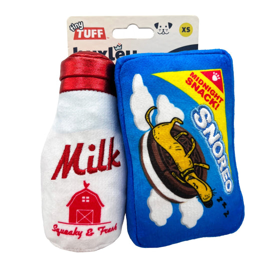 Milk & Cookies Tiny Tuff Dog Toy