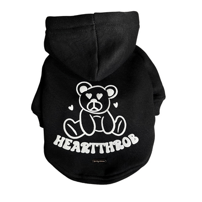 Sudadera con capucha de perro rompecorazones