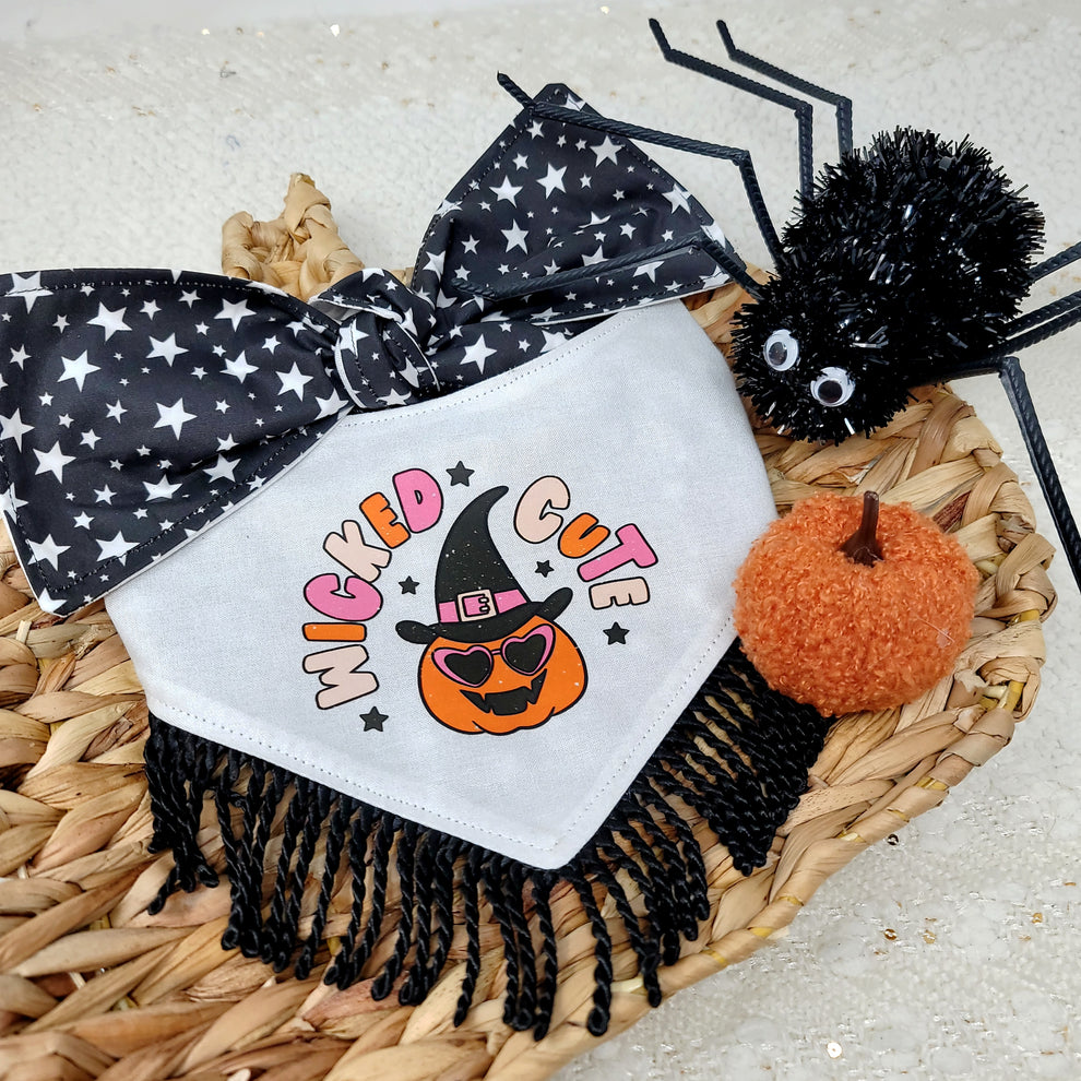 Bandana reversible con ribetes para perros Wicked Cute