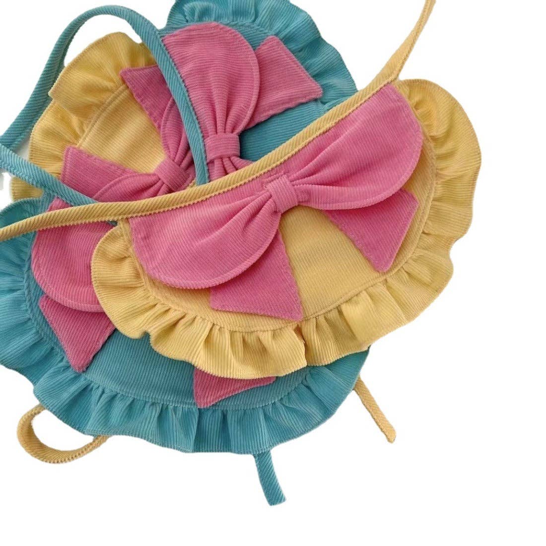 Ruffle Pet Bandana with Decorative Bow-Assorted Colors