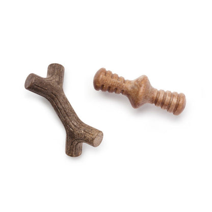 Benebone Puppy Pack Stick & Zaggler Dog Chew Toy Maplewood & Bacon