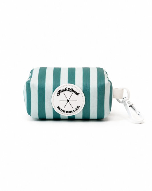 Mint and Green Stripe Waste Bag Holder