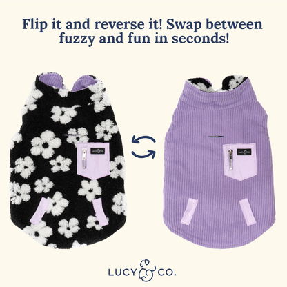 Far Out Reversible Teddy Vest