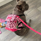 Pink Leopard Print Dog backpack - Assorted Sizes